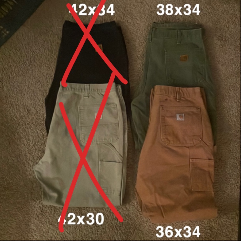 Carhartt pants bundle❗️❗️❗️price is negotiable so shoot your shot if interested
